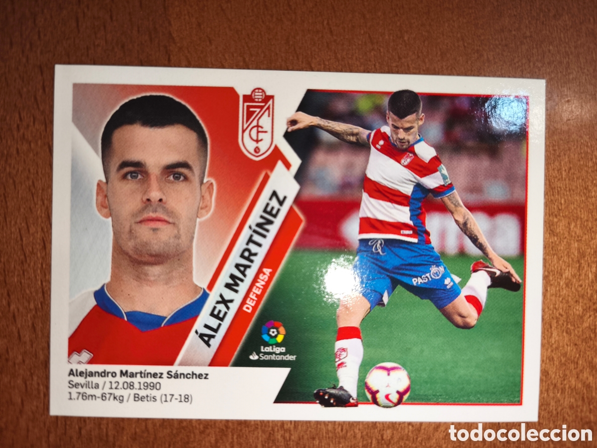 Cromos de f&uacute;tbol: &Aacute;lex Mart&iacute;nez n&deg;7 liga este 19/20 Granada