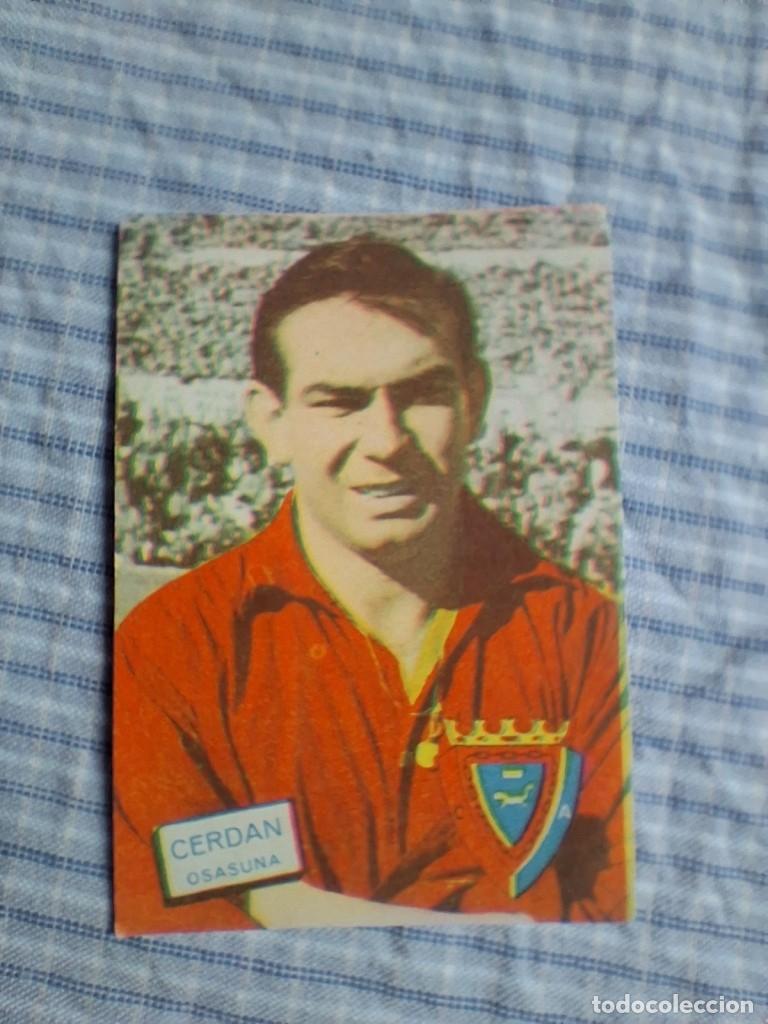 Cromos de Futebol: Cromo Liga 1961 1962 Fher Disgra. Cerdan. Osasuna. Sin pegar. Estado ver imagen