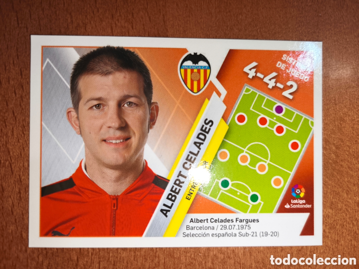 Cromos de f&uacute;tbol: Albert Celades coloca n&deg;36 Bis liga este 19/20 Valencia