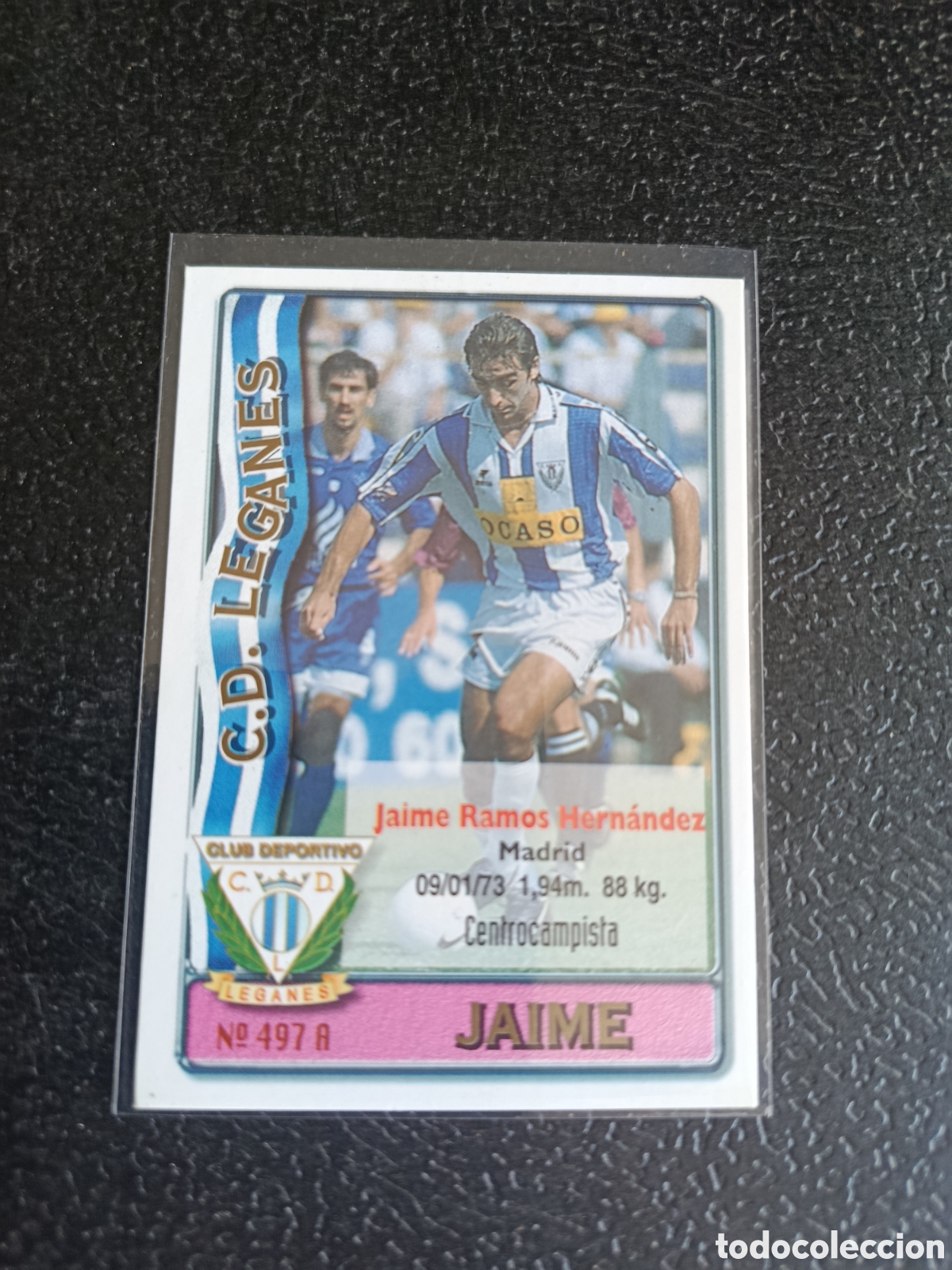 Cromos de f&uacute;tbol: N&ordm; 497 JAIME RAMOS PEDRO (LEGAN&Eacute;S) CROMO FUTBOL FICHAS LIGA 96-97 MUNDICROMO 2&ordf; DIVISI&Oacute;N 1996-1997