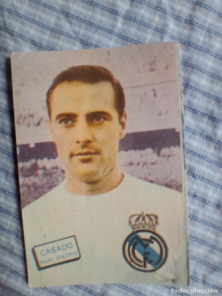 Figurine di Calcio: Cromo Liga 1961 1962 Fher Disgra. Casado. Real Madrid. Sin pegar. Estado ver imagen.
