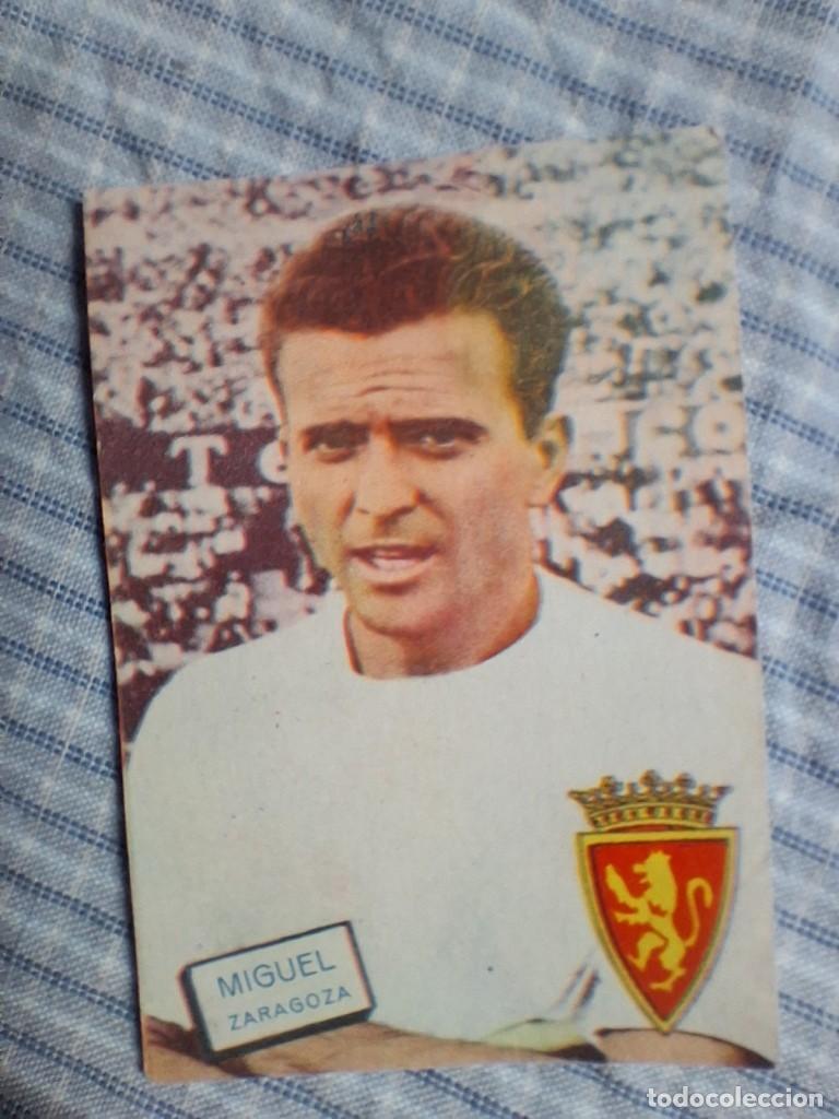 Figurine di Calcio: Cromo Liga 1961 1962 Fher Disgra. Miguel. Zaragoza. Sin pegar. Estado ver imagen.