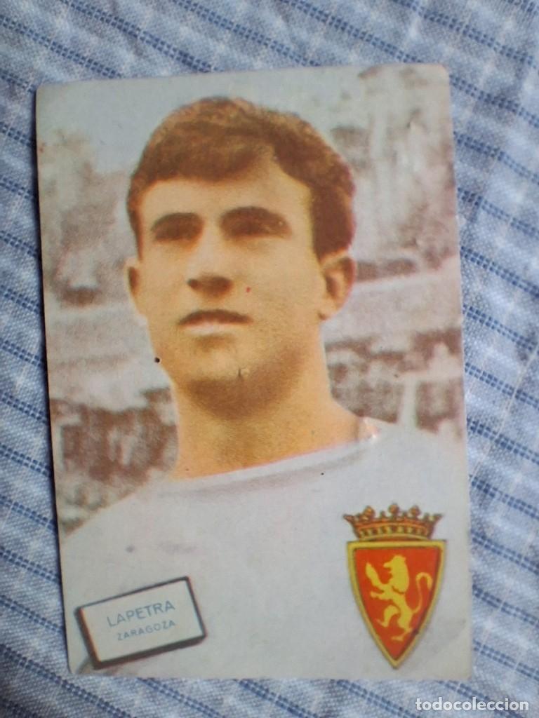Figurine di Calcio: Cromo Liga 1961 1962 Fher Disgra. Lapetra. Zaragoza. Sin pegar. Estado ver imagen