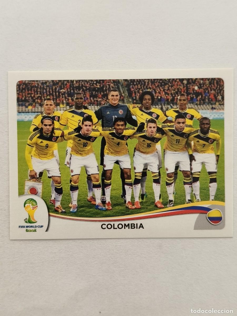 Cromos de f&uacute;tbol: #185 ALINEACION (COLOMBIA) MUNDIAL BRASIL 2014 PANINI