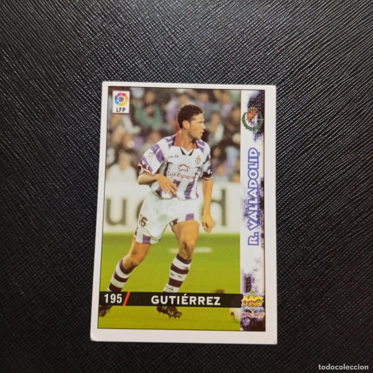 Cromos de f&uacute;tbol: 195 GUTIERREZ VALLADOLID MUNDICROMO 1998 1999 CROMO FUTBOL LIGA 98 99 - A218 PG24 BAJA
