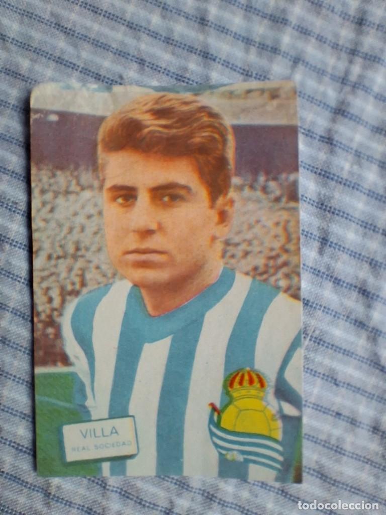 Fu&szlig;ball-Sticker: Cromo Liga 1961 1962 Fher Disgra. Villa. Real Sociedad. Sin pegar. Estado ver imagen