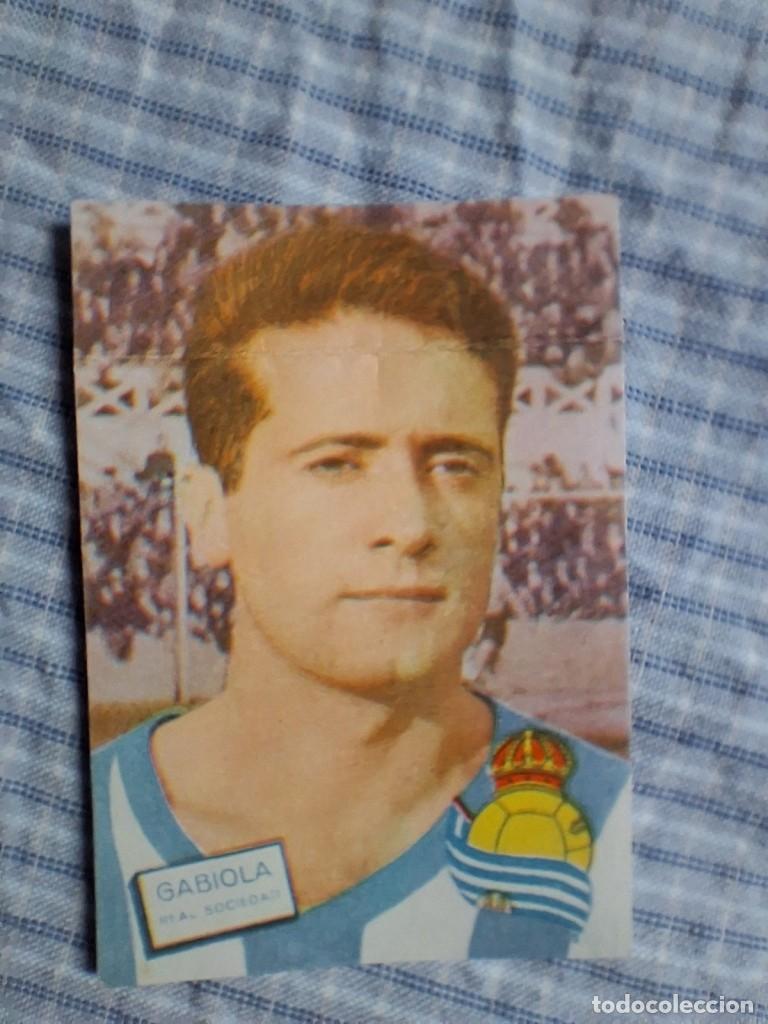 Fu&szlig;ball-Sticker: Cromo Liga 1961 1962 Fher Disgra. Gabiola. Real Sociedad. Sin pegar. Estado ver imagen.