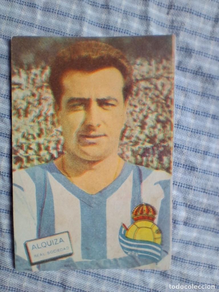 Cromos de f&uacute;tbol: Cromo Liga 1961 1962 Fher Disgra. Alquiza. Real Sociedad. Sin pegar. Estado ver imagen.