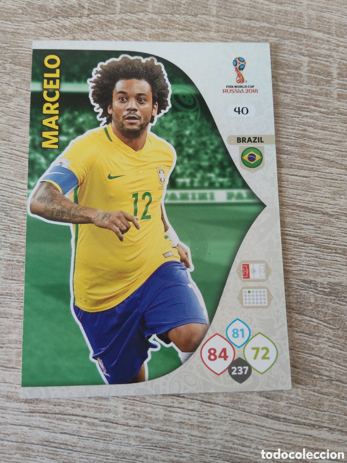Cromos de f&uacute;tbol: Panini Adrenalyn mundial Rusia 2018 40 Marcelo Brasil