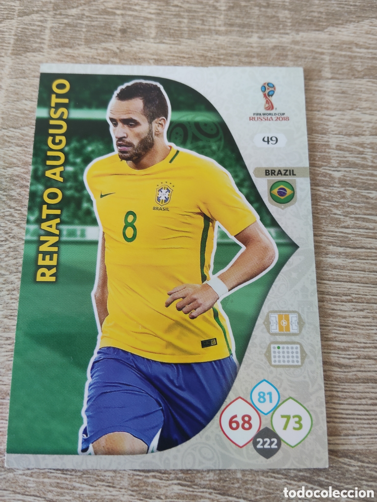 Cromos de f&uacute;tbol: Panini Adrenalyn mundial Rusia 2018 Renato Augusto Brasil