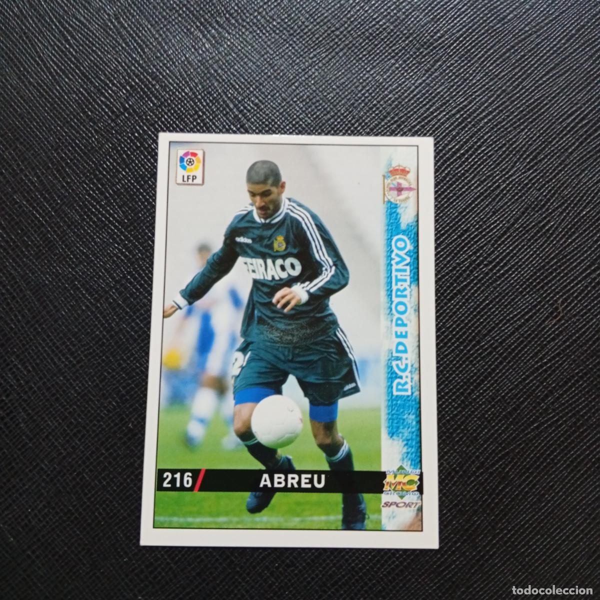 Cromos de f&uacute;tbol: 216 ABREU DEPORTIVO MUNDICROMO 1998 1999 CROMO FUTBOL LIGA 98 99 - A218 PG29 BAJA