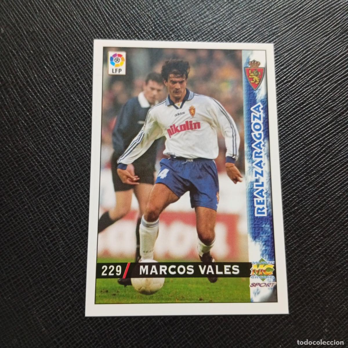 Cromos de f&uacute;tbol: 229 MARCOS VALES ZARAGOZA MUNDICROMO 1998 1999 CROMO FUTBOL LIGA 98 99 - A218 PG30