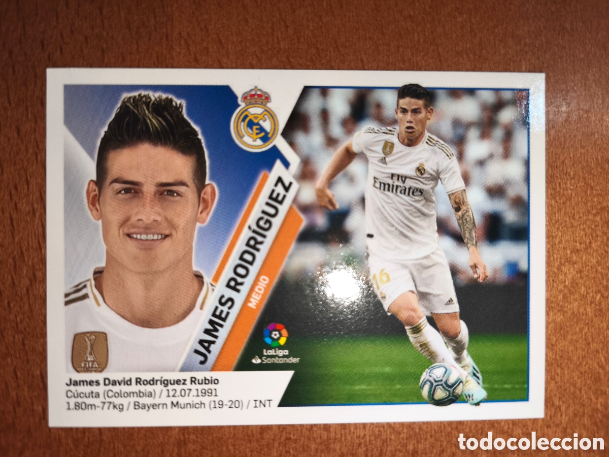 Cromos de f&uacute;tbol: James Rodr&iacute;guez coloca n&deg;12 Bis liga este 19/20 Real Madrid