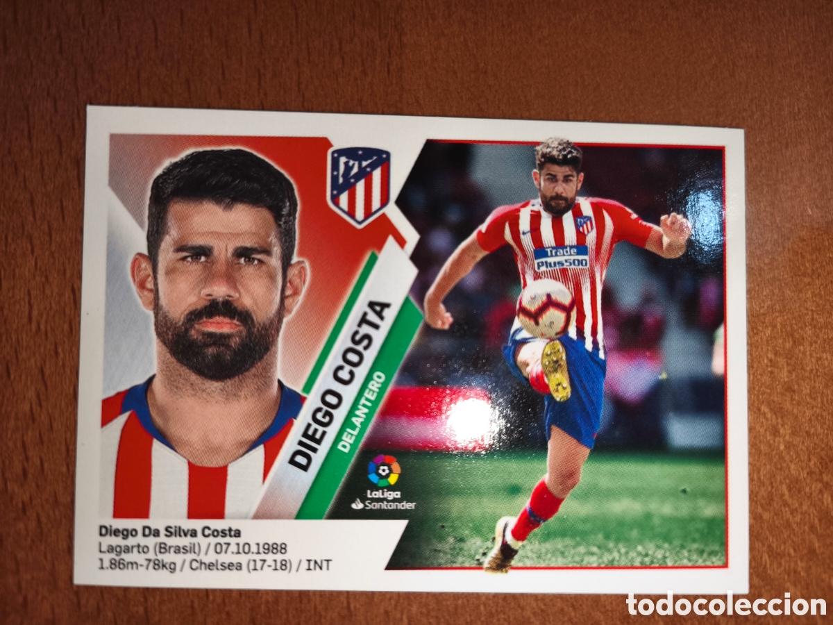 Cromos de f&uacute;tbol: Diego Costa n&deg;15 liga este 19/20 Atl&eacute;tico De Madrid