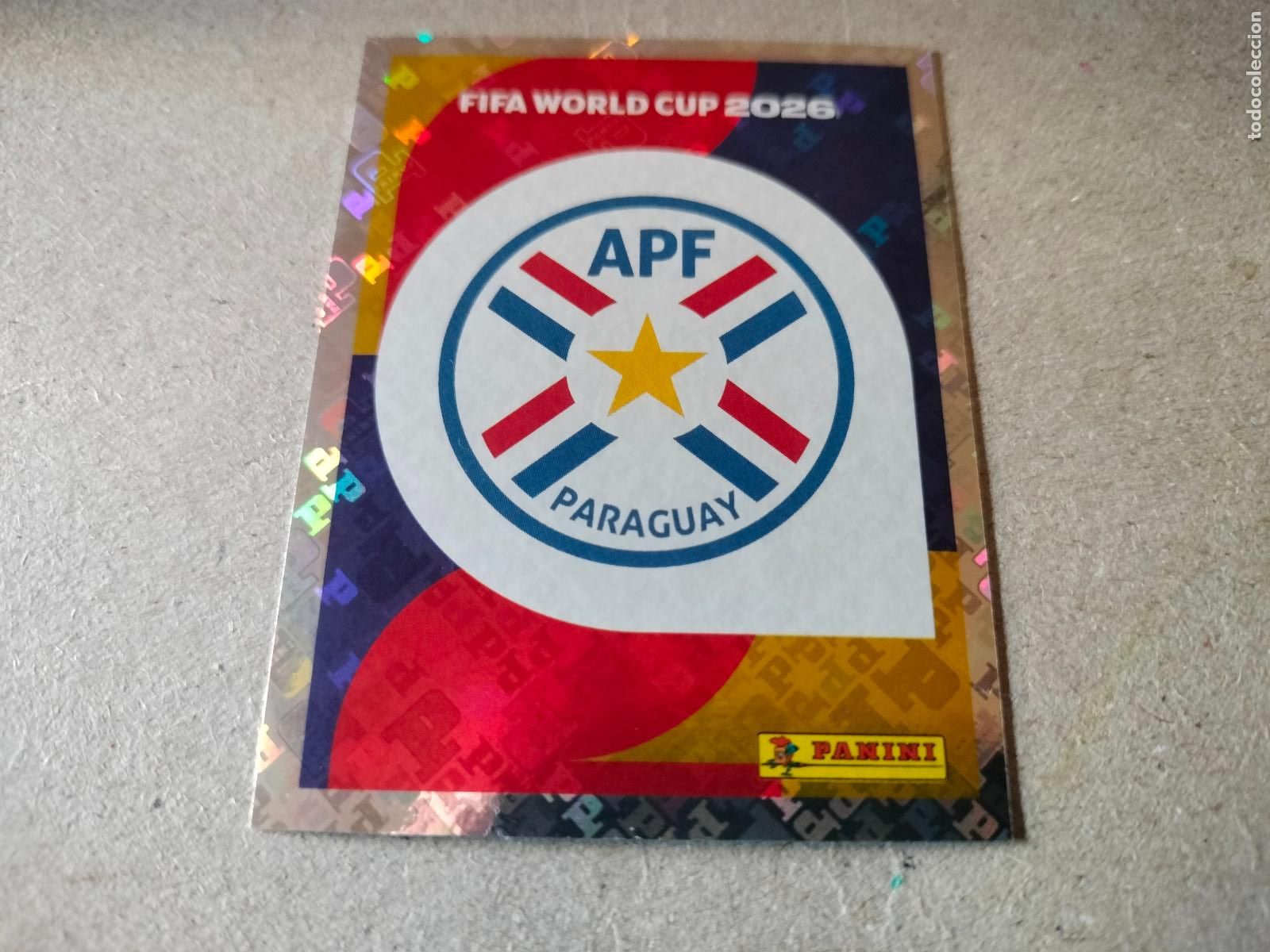 Fu&szlig;ball-Sticker: CROMO FUTBOL MUNDIAL 2026 PARAGUAY ESCUDO N&Uacute;MERO 1