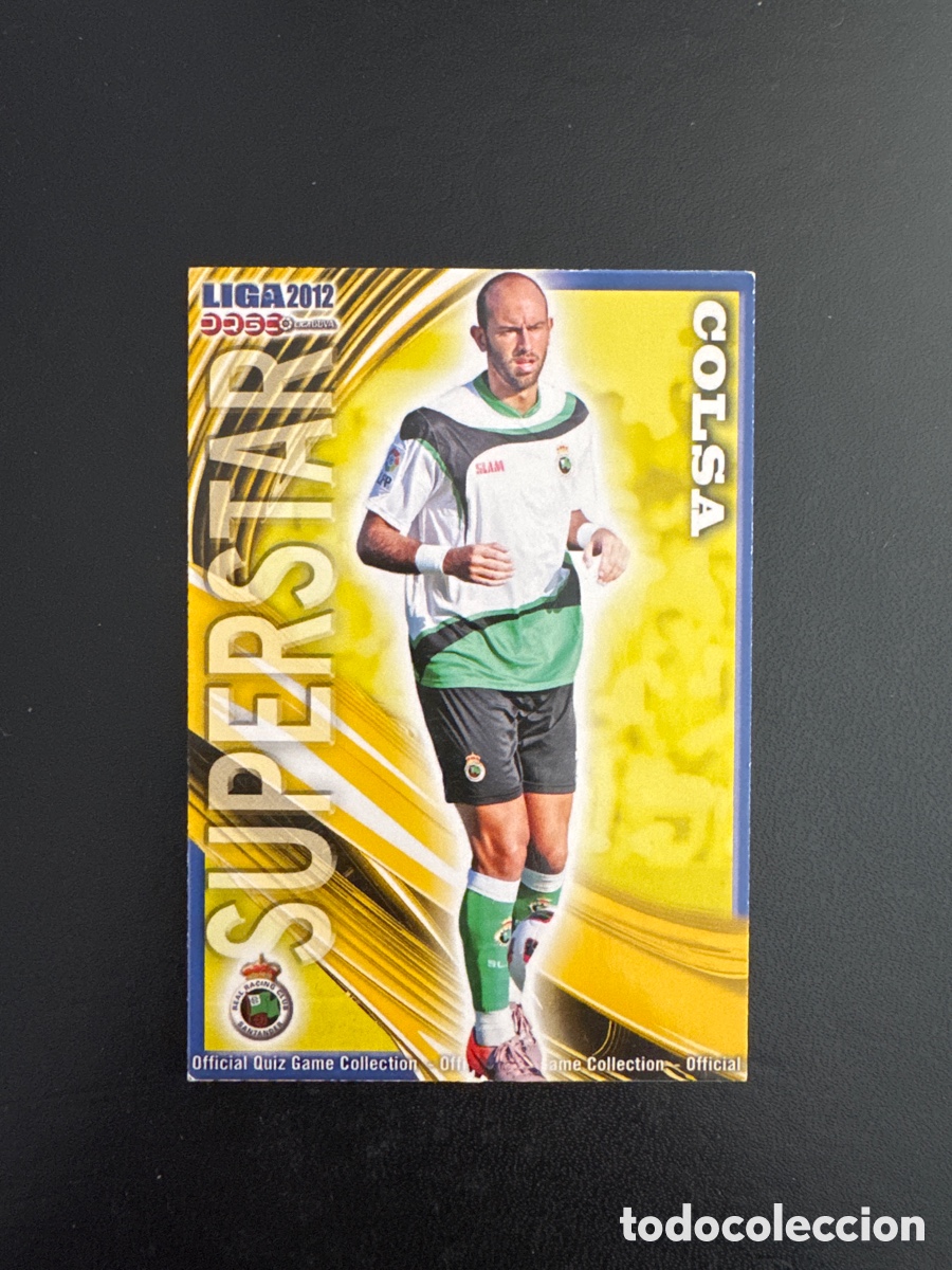 Cromos de f&uacute;tbol: COLSA SUPERSTAR NUMERO 322 RACING DE SANTANDER MUNDICROMO 2011 LAS FICHAS QUIZ DE LA LIGA 2012