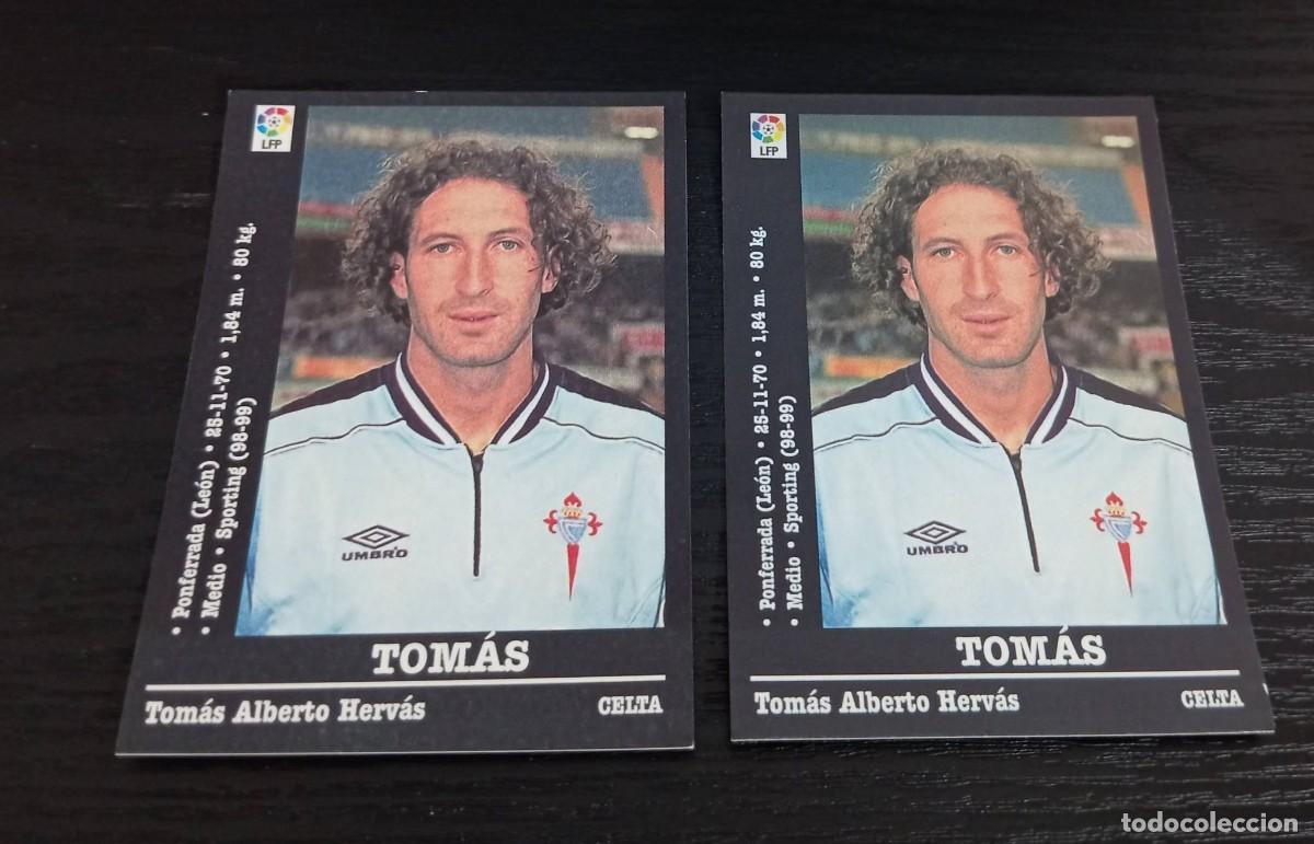 Cromos de Futebol: -PANINI LIGA 2000-2001 : 113 TOMAS ( CELTA ) -- VERSIONES DE TRASERA , CLARA / OSCURA , RAREZA --
