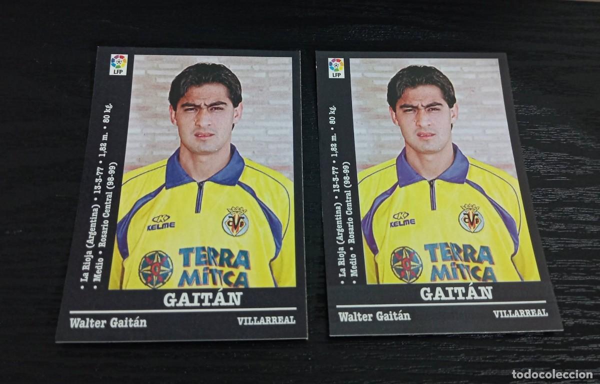 Cromos de f&uacute;tbol: -PANINI LIGA 2000-2001 : 336 GAITAN ( VILLARREAL ) VERSIONES DE TRASERA , CLARA / OSCURA , RAREZA --