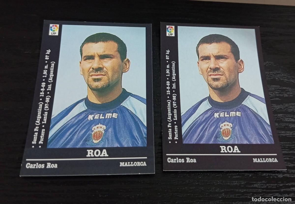 Cromos de f&uacute;tbol: -PANINI LIGA 2000-2001 : 155 ROA ( MALLORCA ) -- VERSIONES DE TRASERA , CLARA / OSCURA , RAREZA --