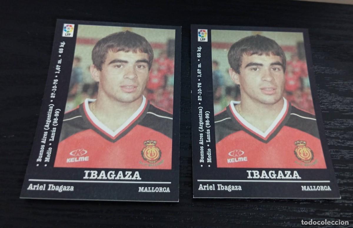 Cromos de f&uacute;tbol: -PANINI LIGA 2000-2001 : 164 IBAGAZA ( MALLORCA ) VERSIONES DE TRASERA , CLARA / OSCURA , RAREZA --