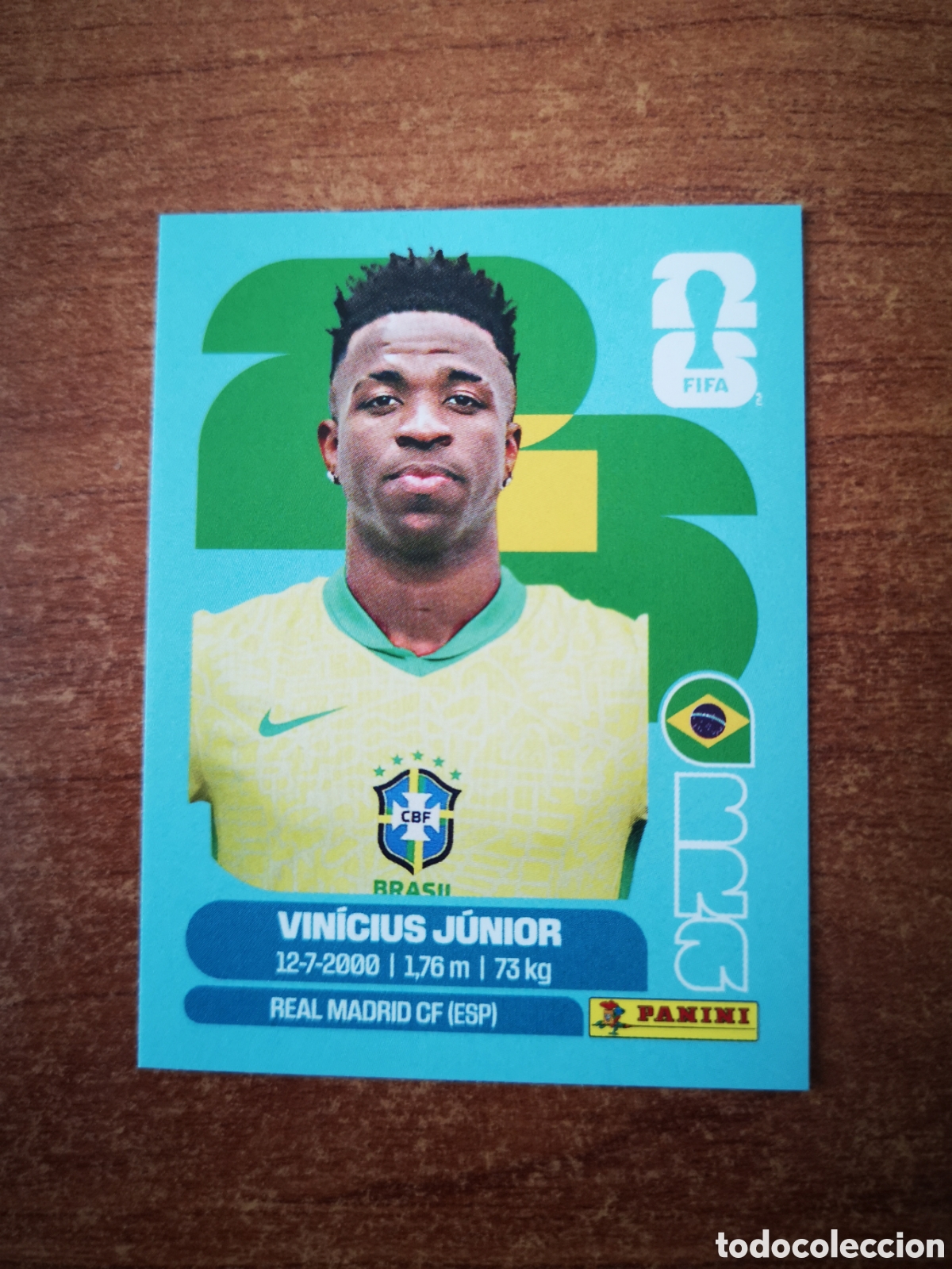 Cromos de f&uacute;tbol: Cromo Vinicius J&uacute;nior Panini Mundial 2026
