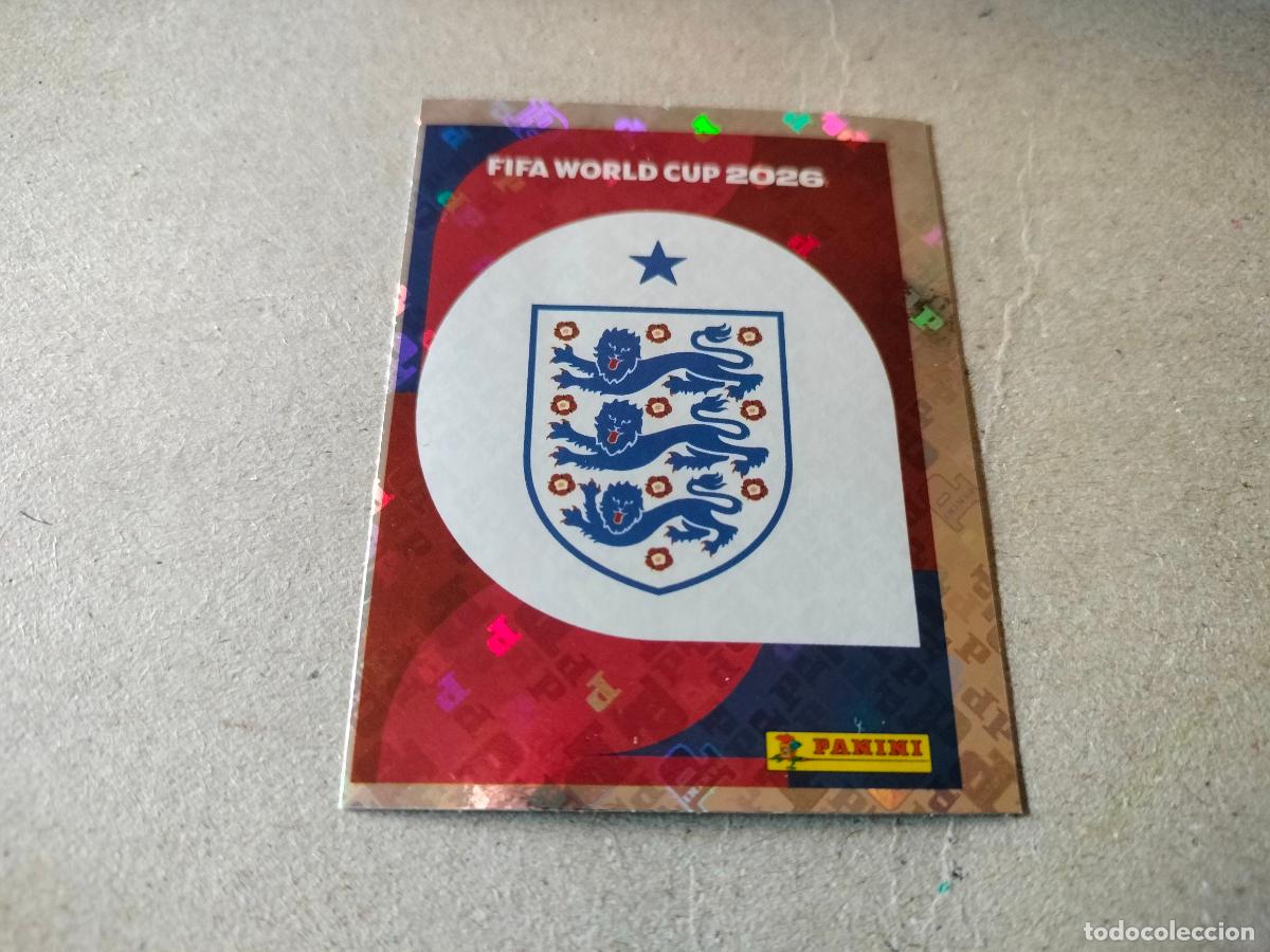 Cromos de f&uacute;tbol: CROMO FUTBOL MUNDIAL 2026 ESCUDO INGLATERRA N&Uacute;MERO 1