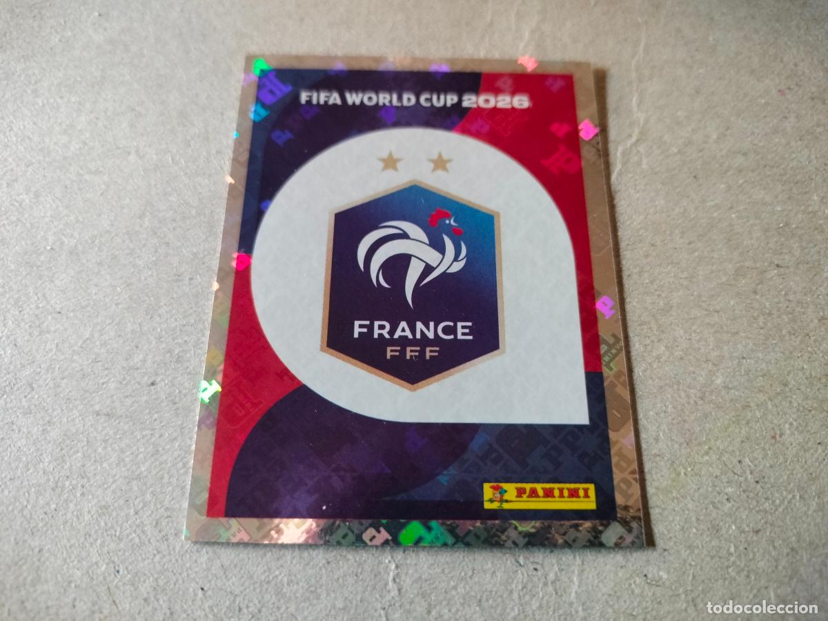 Cromos de f&uacute;tbol: CROMO FUTBOL MUNDIAL 2026 ESCUDO FRANCIA N&Uacute;MERO 1