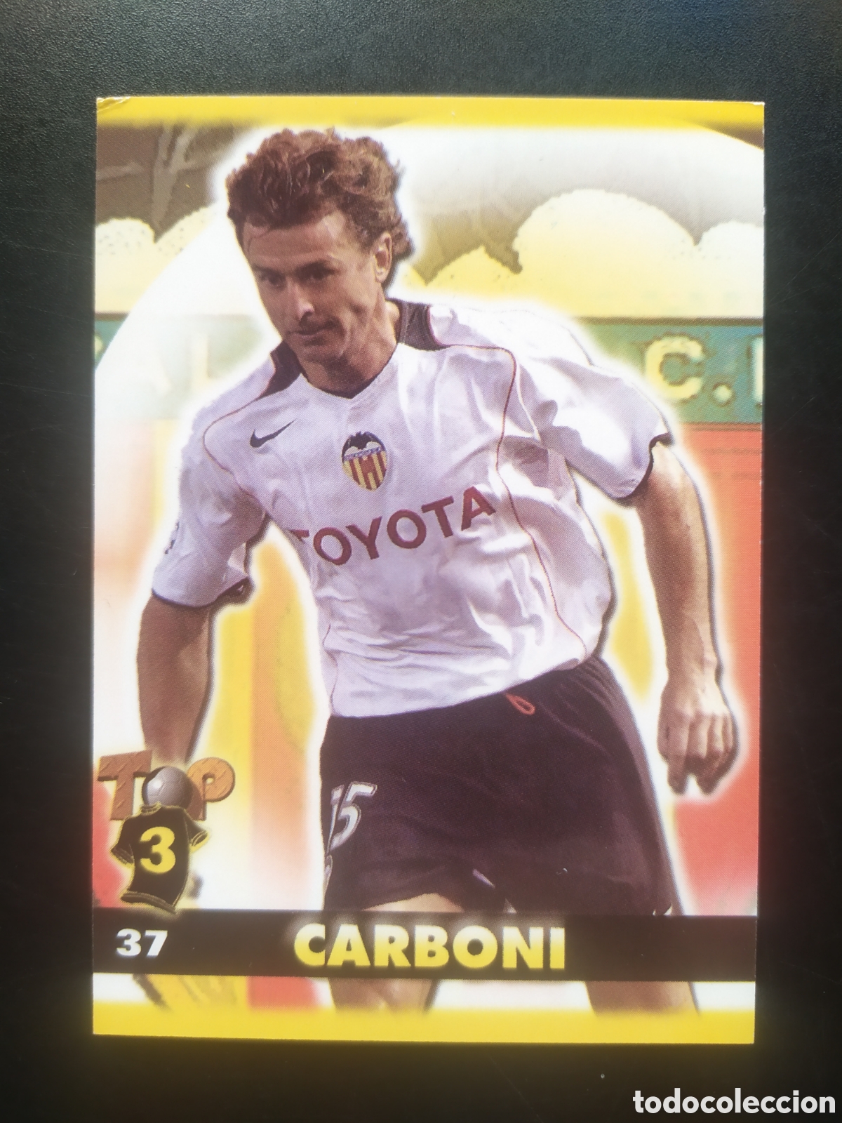 Cromos de f&uacute;tbol: Mundicromo top Liga 2004 2005 04 05 Carboni mate n&deg; 37 Valencia