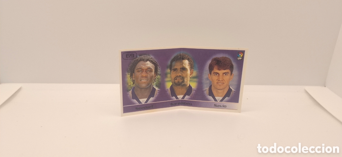 Cromos de f&uacute;tbol: CROMO DE FUTBOL SEEDORF KAREMBEU SAVIO DEL REAL MADRID SIN PEGAR N&ordm; 69 LIGA BOLLYCAO 1998-1999/98-99
