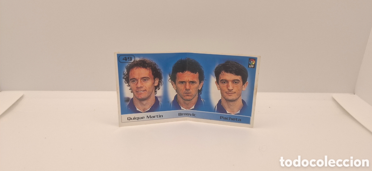 Cromos de f&uacute;tbol: 49 BOLLYCAO 98 99 QUIQUE MART&Iacute;N BRNOVIC Y PACHETA DEL ESPANYOL 1998 1999 SIN PEGAR