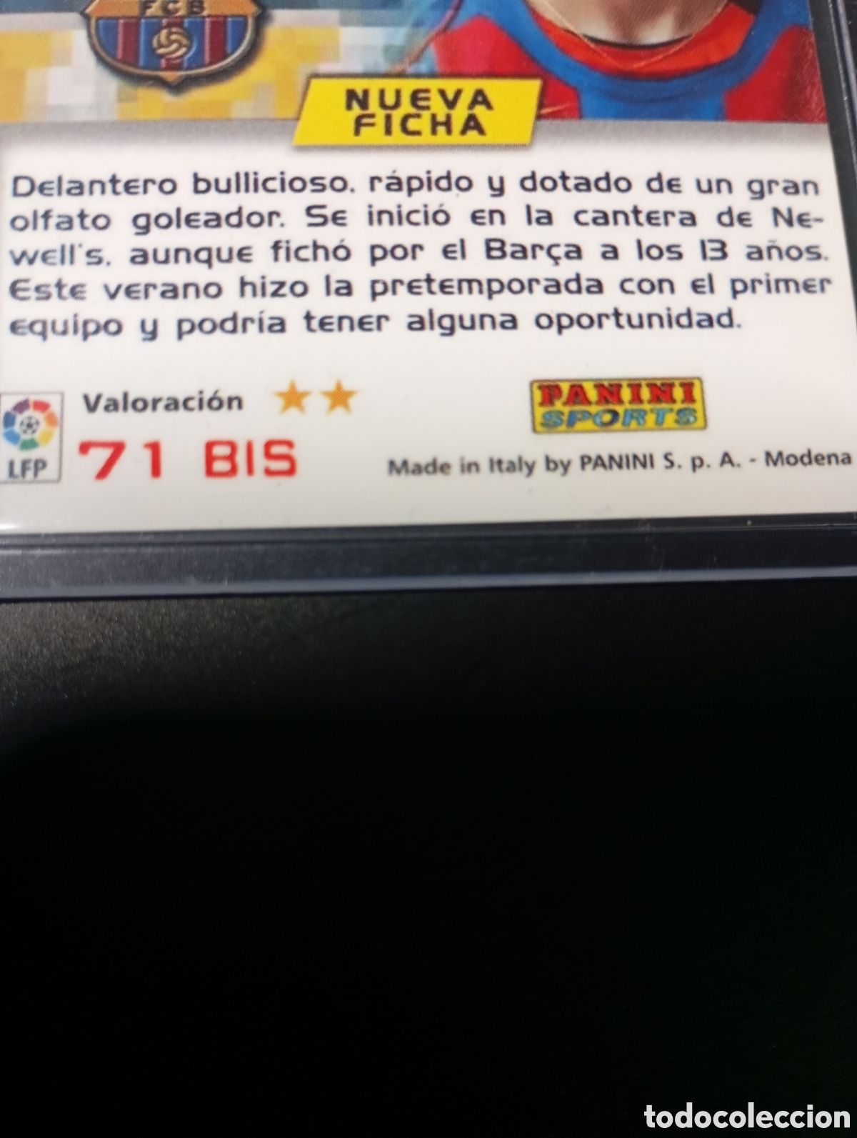 Cromos de f&uacute;tbol: Cromo Messi 71 bis custom - Foto 3