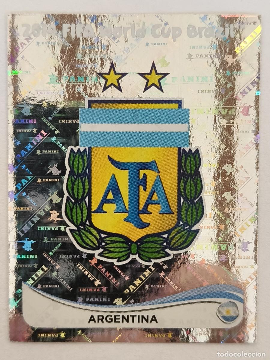 Cromos de f&uacute;tbol: #412 ESCUDO (ARGENTINA) MUNDIAL BRASIL 2014 PANINI