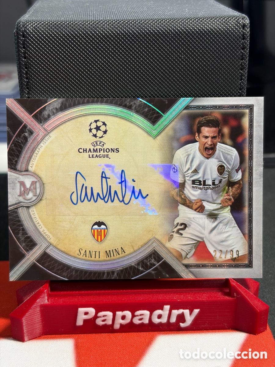 Cromos de f&uacute;tbol: 2018-19 Topps Museum UCL Auto Santi Mina /99 Valencia