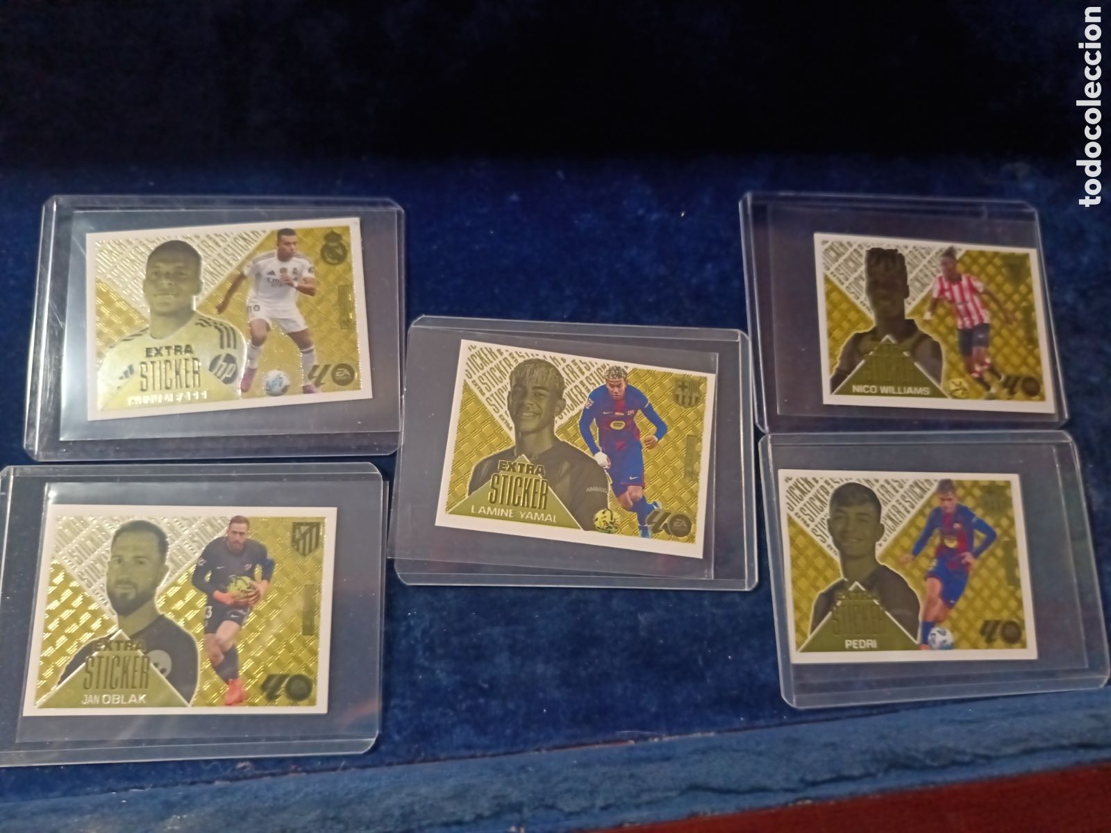 Cromos de f&uacute;tbol: LIGA este 2026/2027 EXTRA sticker ORO 5 CROMOS