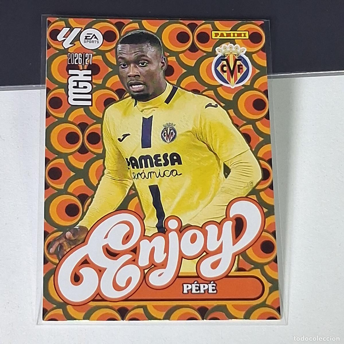 Cromos de f&uacute;tbol: D15 386 P&Eacute;P&Eacute; VILLARREAL ENJOY MEGACRACKS LIGA 2026 2027 26 27 PANINI MGK