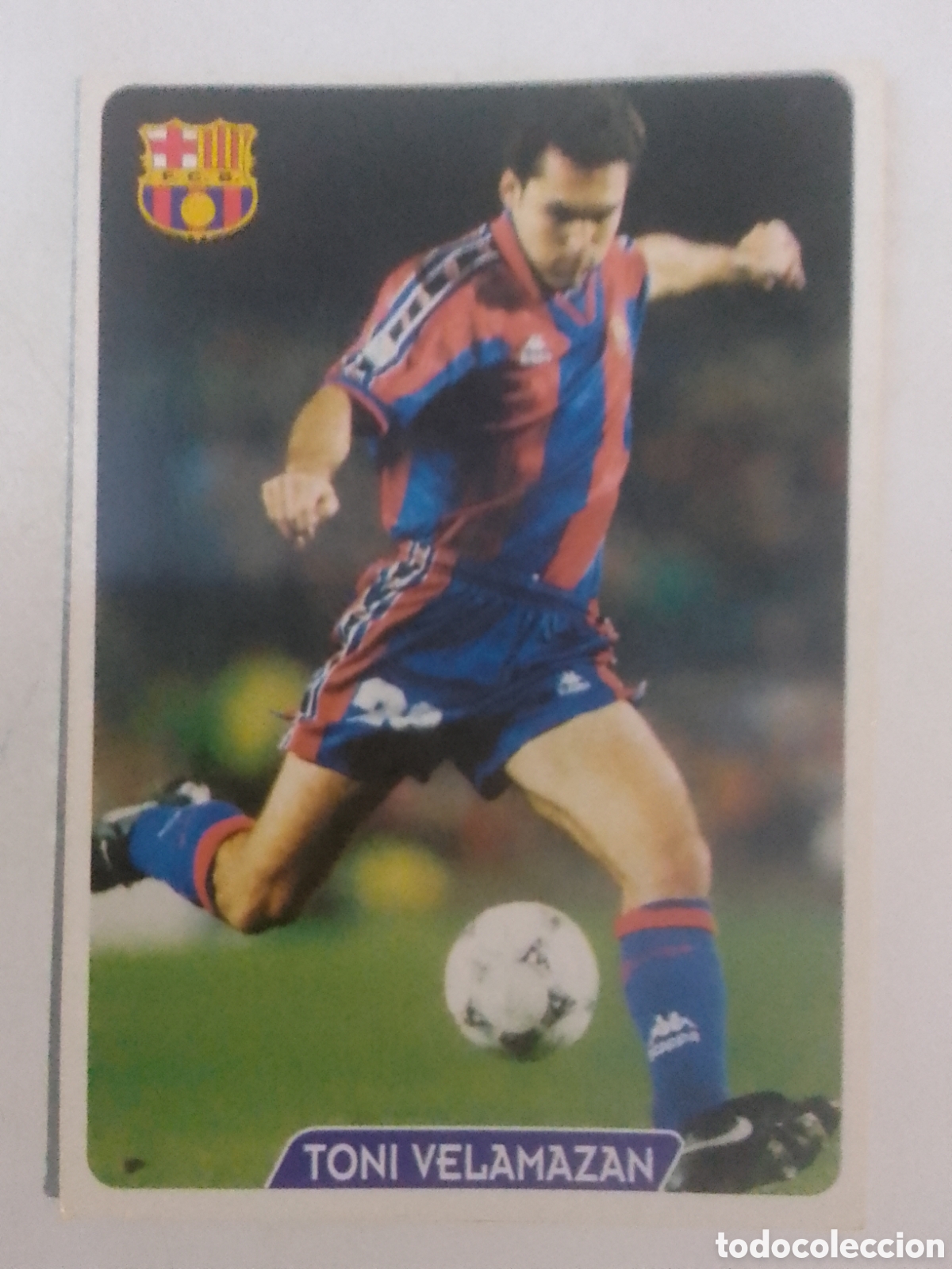 Football Stickers: Mundicromo 95/96 n&deg; 63 Toni Velamazan &bull; Barcelona. ULTIMA HORA.