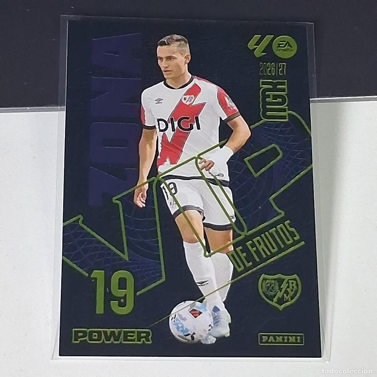 Cromos de Futebol: D15 392P 392 P DE FRUTOS ZONA VIP POWER RAYO VALLECANO MEGACRACKS LIGA 2026 2027 26 27 PANINI MGK