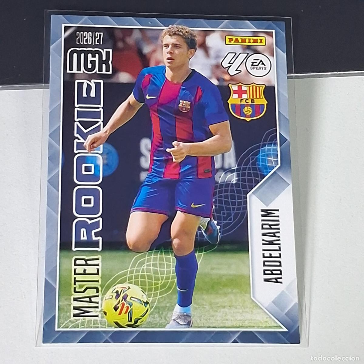 Cromos de f&uacute;tbol: D15 406 ABDELKARIM BARCELONA BAR&Ccedil;A MASTER ROOKIE MEGACRACKS LIGA 2026 2027 26 27 PANINI MGK