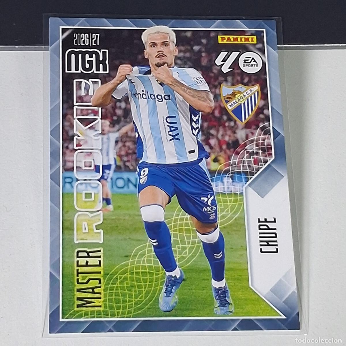 Cromos de f&uacute;tbol: D15 409 CHUPE MALAGA MASTER ROOKIE MEGACRACKS LIGA 2026 2027 26 27 PANINI MGK
