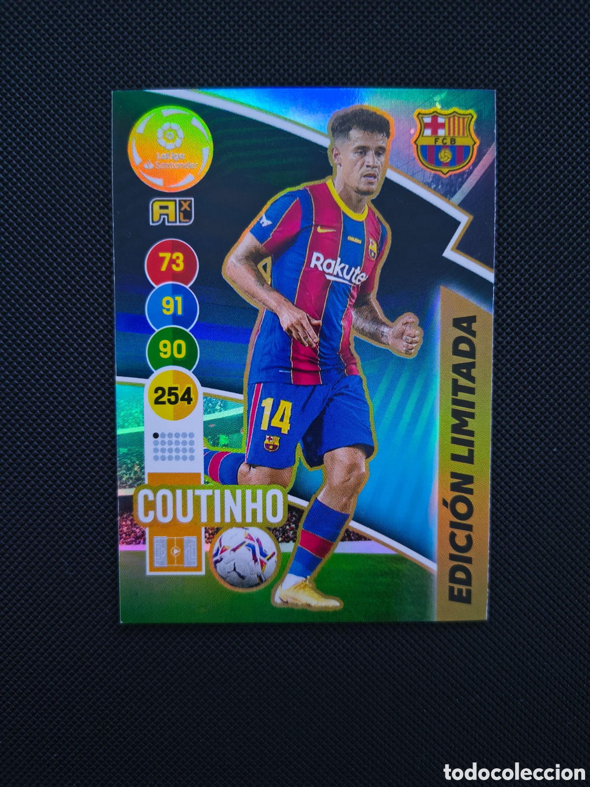 Cromos de f&uacute;tbol: CARTA COUTINHO FC BARCELONA EDICI&Oacute;N LIMITADA ADRENALYN XL 2020/21