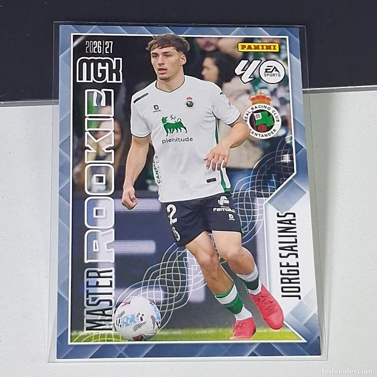 Cartes &agrave; collectionner de Football: D15 414 JORGE SALINAS RACING DE SANTANDER MASTER ROOKIE MEGACRACKS LIGA 2026 2027 26 27 PANINI MGK
