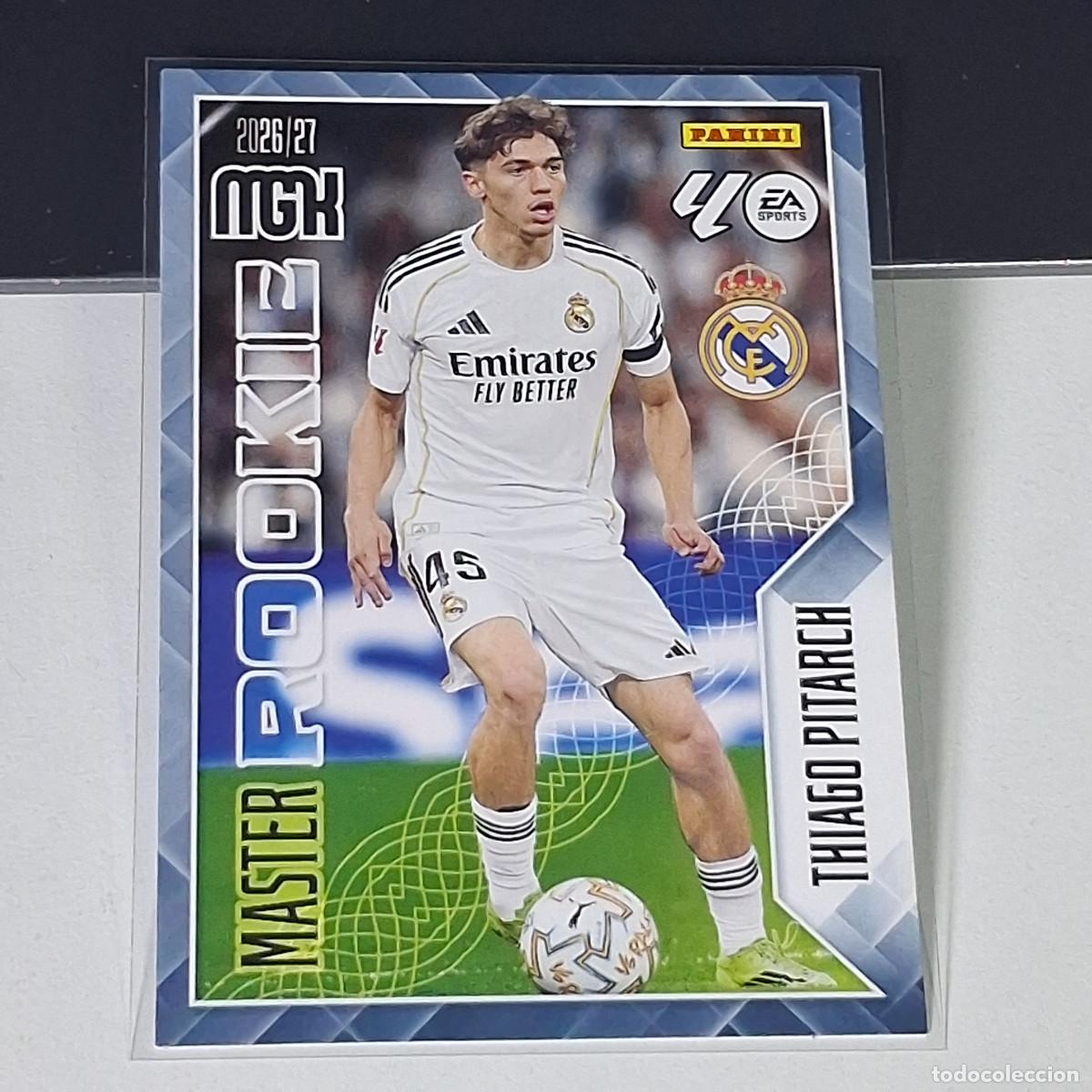 Cartes &agrave; collectionner de Football: D15 419 THIAGO PITARCH REAL MADRID MASTER ROOKIE MEGACRACKS LIGA 2026 2027 26 27 PANINI MGK