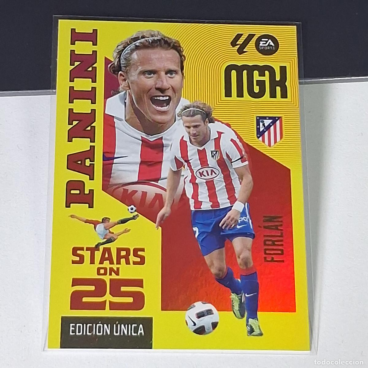 Cromos de f&uacute;tbol: D15 439 FORLAN ATLETICO DE MADR STARS ON 25 EDICION UNICA MEGACRACKS LIGA 2026 2027 26 27 PANINI MGK