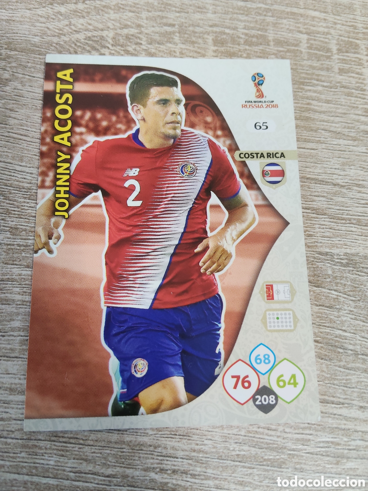 Cromos de f&uacute;tbol: Panini Adrenalyn mundial Rusia 2018 65 Johnny Acosta Costa Rica