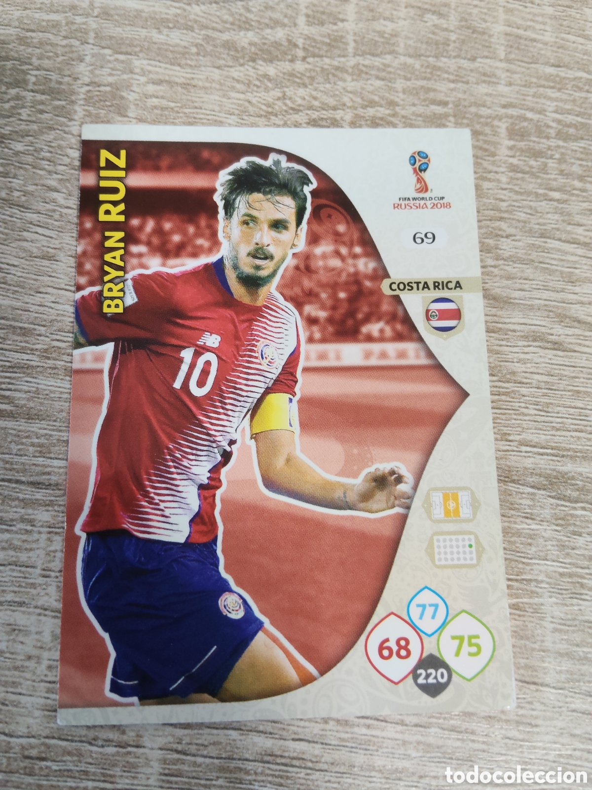 Cromos de f&uacute;tbol: Panini Adrenalyn mundial Rusia 2018 69 Bryan Ruiz Costa Rica