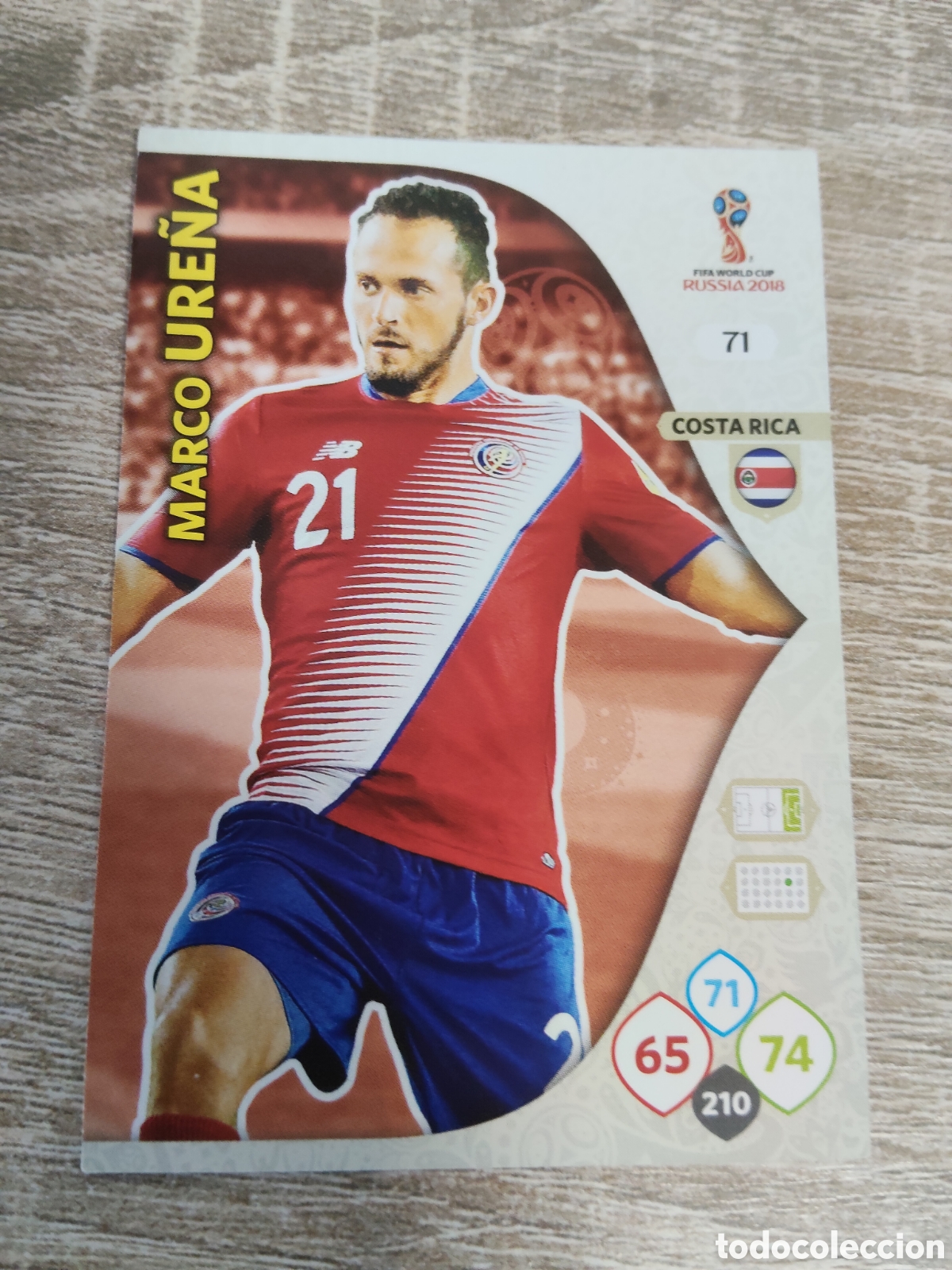 Cromos de f&uacute;tbol: Panini Adrenalyn mundial Rusia 2018 71 Marco Ure&ntilde;a Costa Rica
