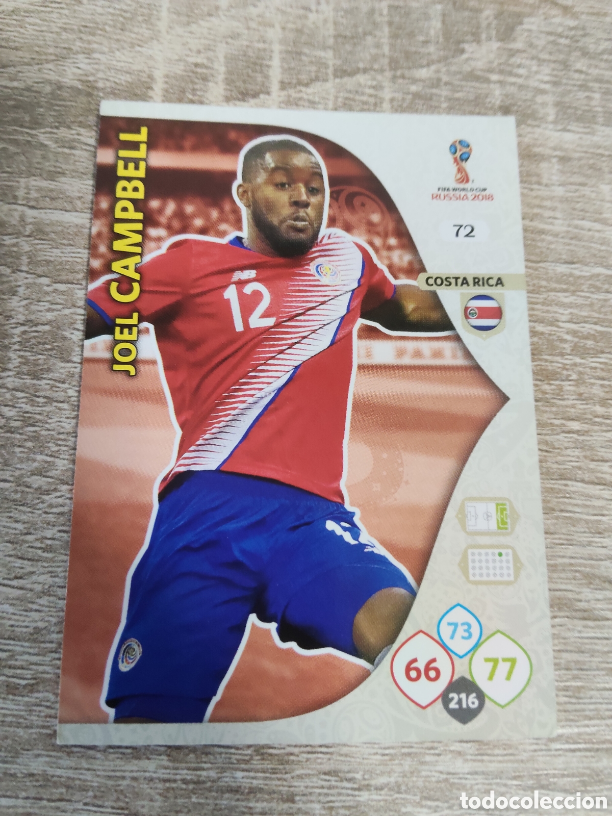 Cromos de f&uacute;tbol: Panini Adrenalyn mundial Rusia 2018 72 Joel Campbell Costa Rica