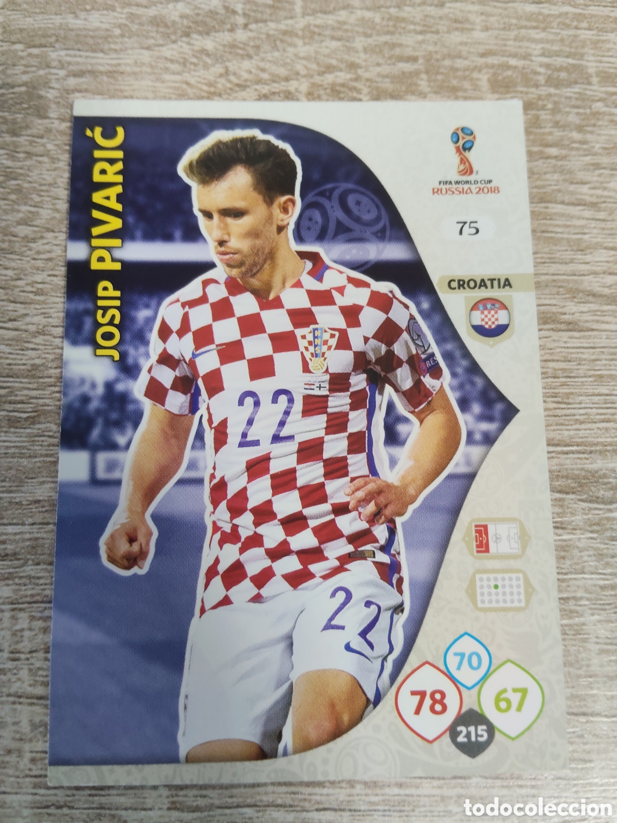 Cromos de f&uacute;tbol: Panini Adrenalyn mundial Rusia 2018 75 Josip Pivaric Croacia