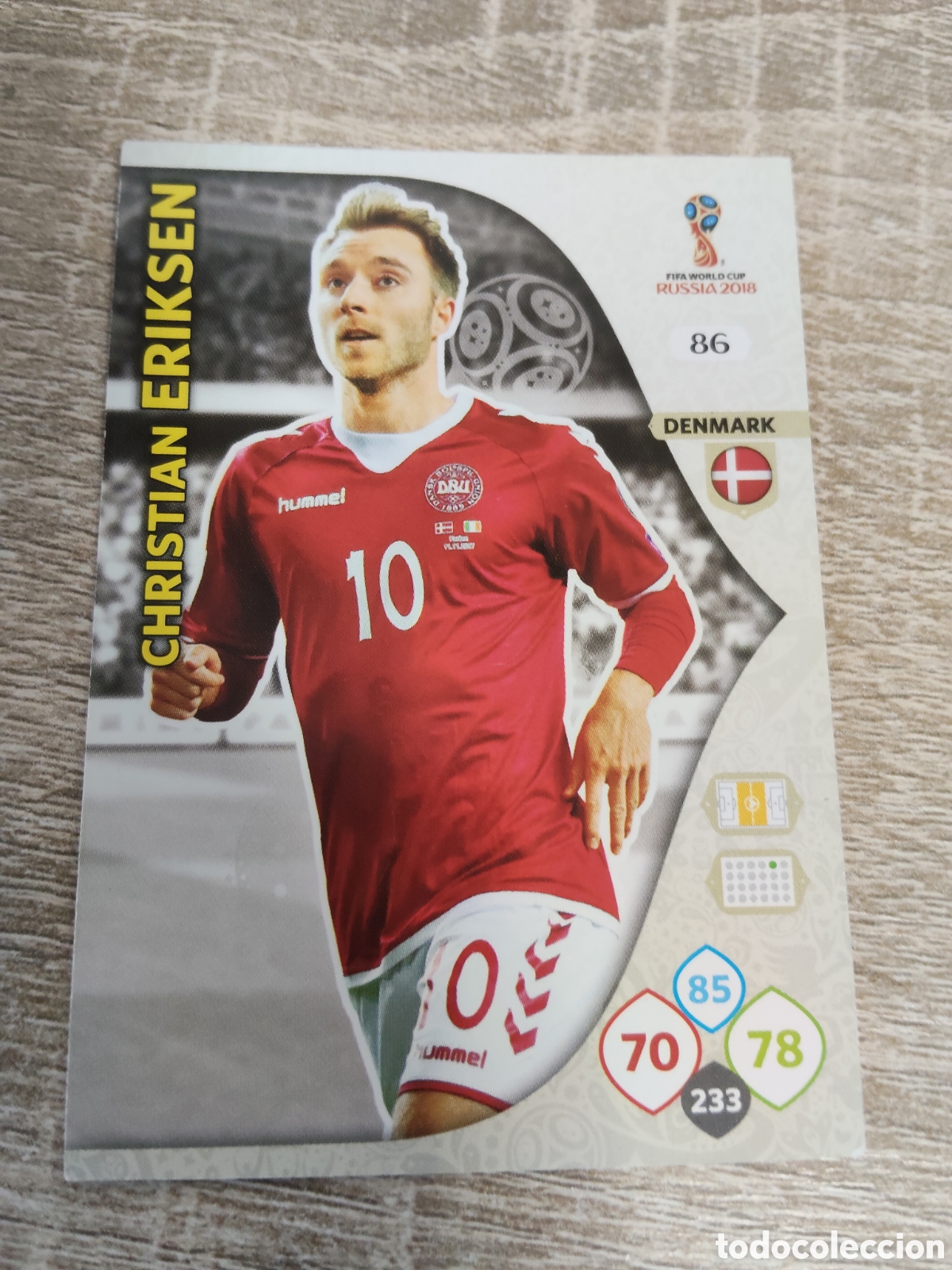 Cromos de f&uacute;tbol: Panini Adrenalyn mundial Rusia 2018 86 Christian Eriksen Dinamarca