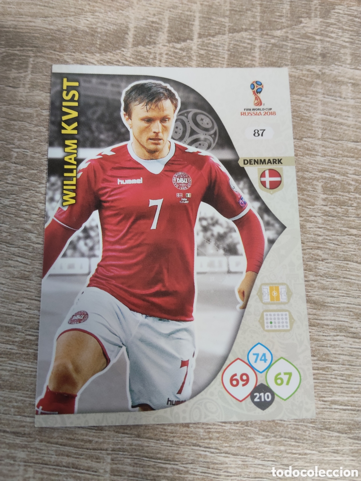 Cromos de f&uacute;tbol: Panini Adrenalyn mundial Rusia 2018 87 William Kvist Dinamarca